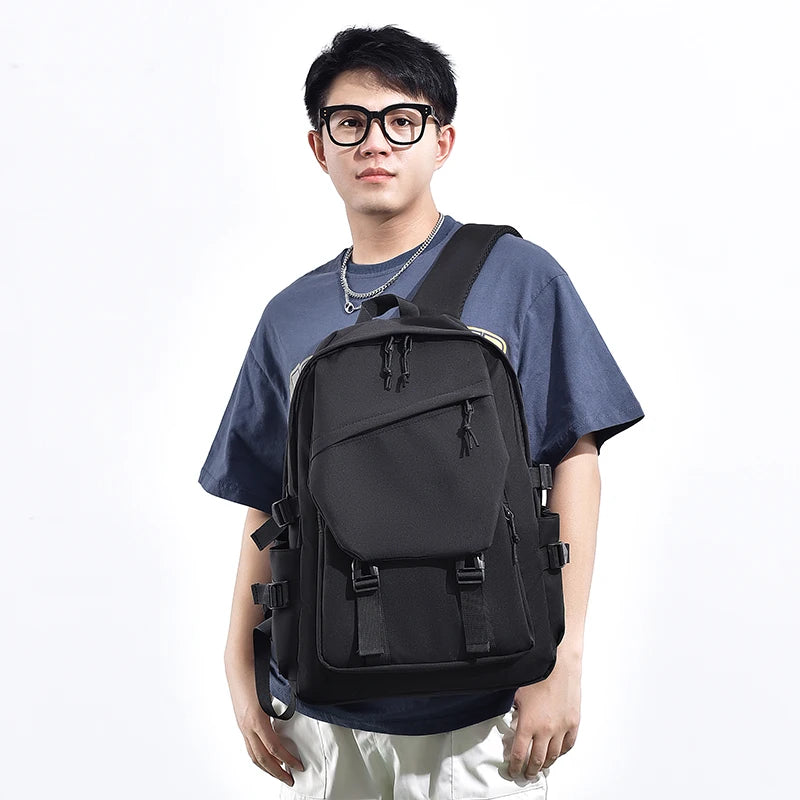 Simple Solid Color Travel Backpack