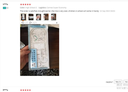 Multifunctional Geometric Drawing Ruler