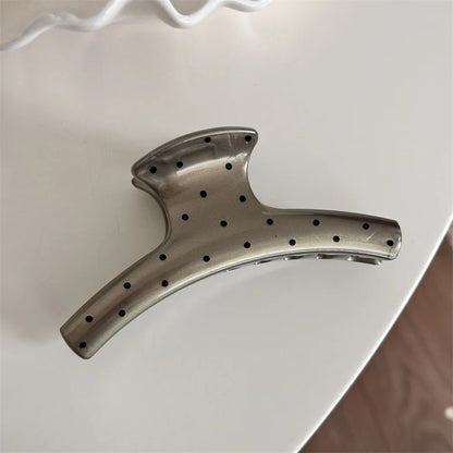 Large Black Wave Dot Hair Claw Clip