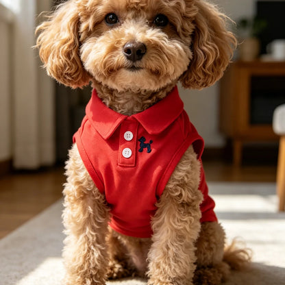 Solid Color Pet Polo Shirt Vest