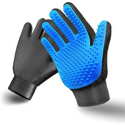 2-in-1 Pet Grooming Glove & De-Shedding Brush