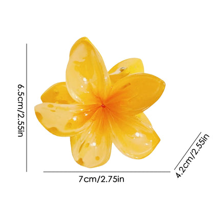 Hawaiian Gradient Flower Hair Claw Clip