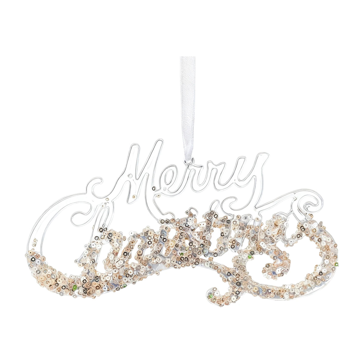 Clear Acrylic Snowflake & Icicle Christmas Ornament