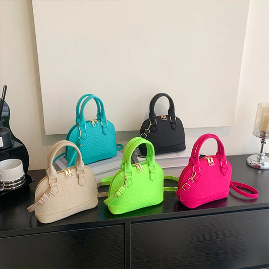 Mini Textured Satchel Crossbody Bag