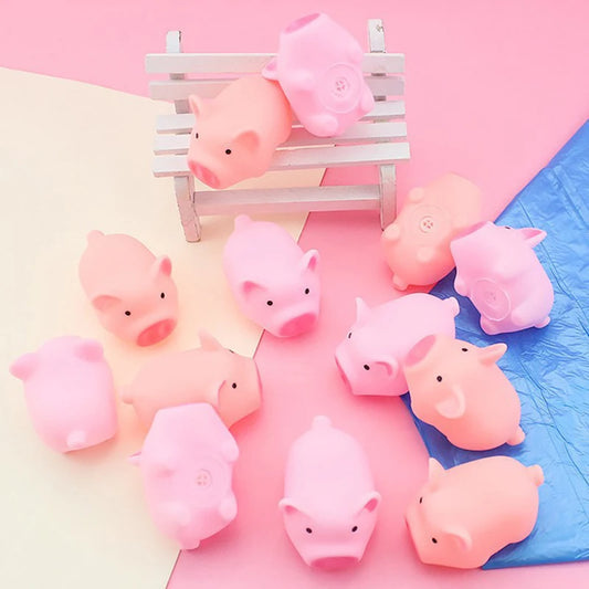 Mini Squeaky Pig Dog Toy Set