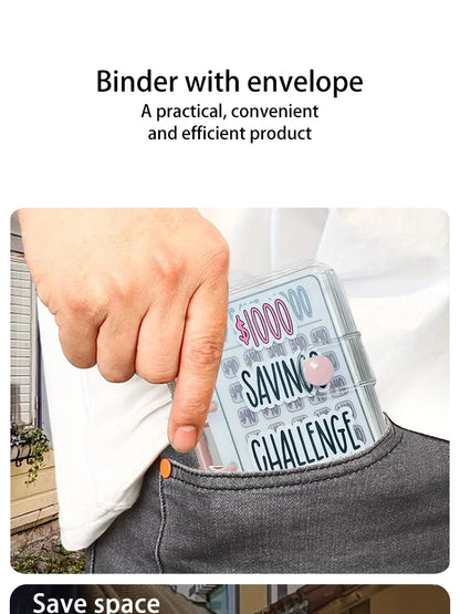 Mini PVC Budget Binder for Cash Stuffing & Saving Goals