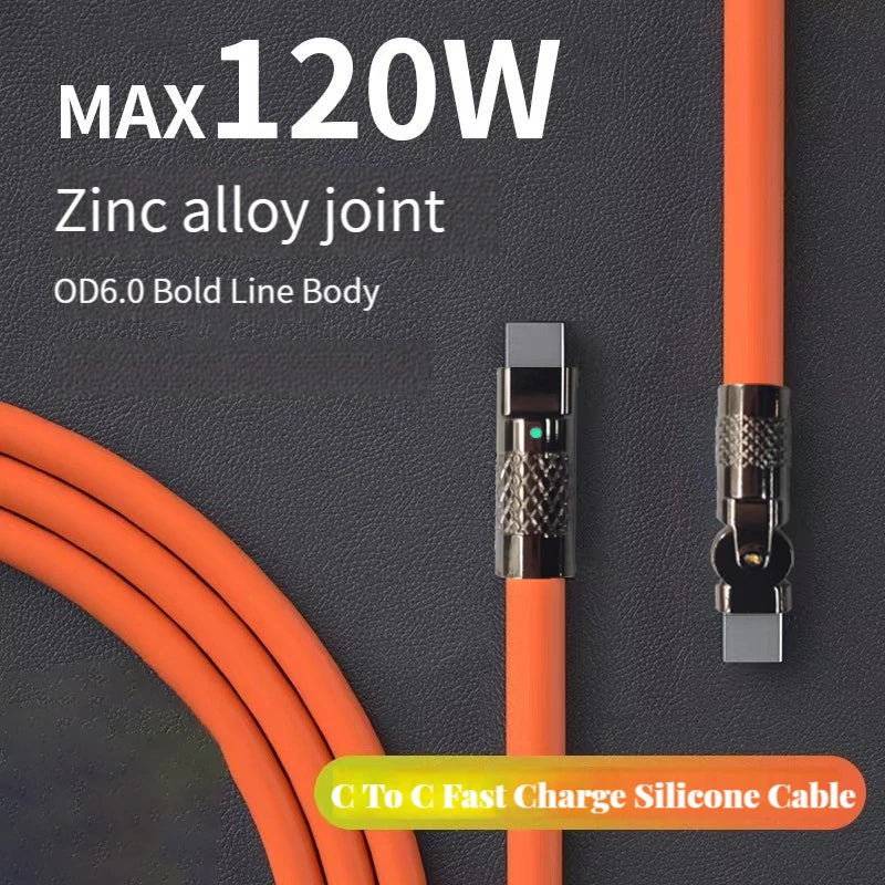 120W USB-C Silicone Cable