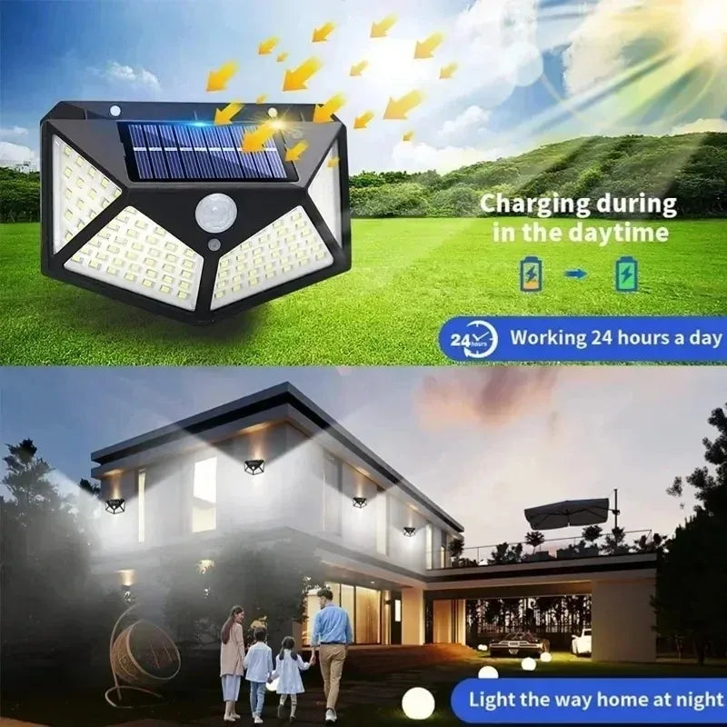 Waterproof Solar Security Light with PIR Motion Detection