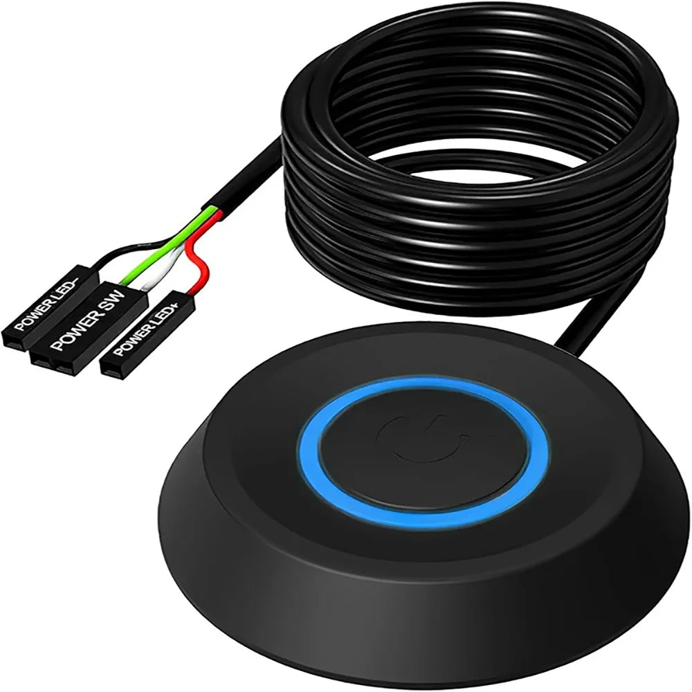 External PC Power Switch Button with LED