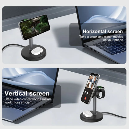 3-in-1 Magnetic Wireless Charging Station