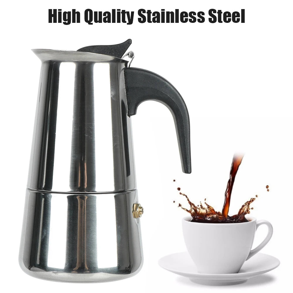 Stainless Steel Stovetop Moka Coffee Maker