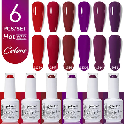 Arte Clavo 6PCS HEMA & TPO Free Gel Nail Polish Set