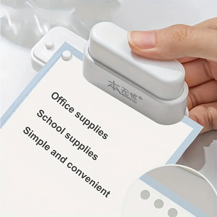 Compact 5-Hole Punch for Notebooks, Planners & Office Documents
