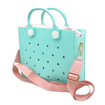 Waterproof EVA Tote Bag with Charm Holes