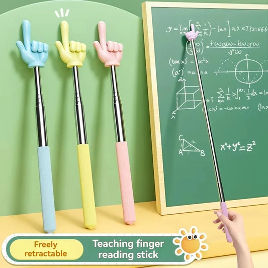 Stainless Steel Telescopic Teaching Pointer with Finger Tip