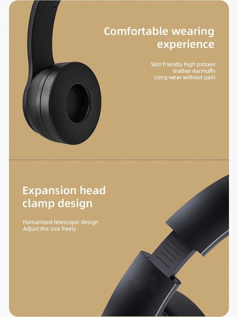 P47 Wireless Bluetooth Foldable Headphones