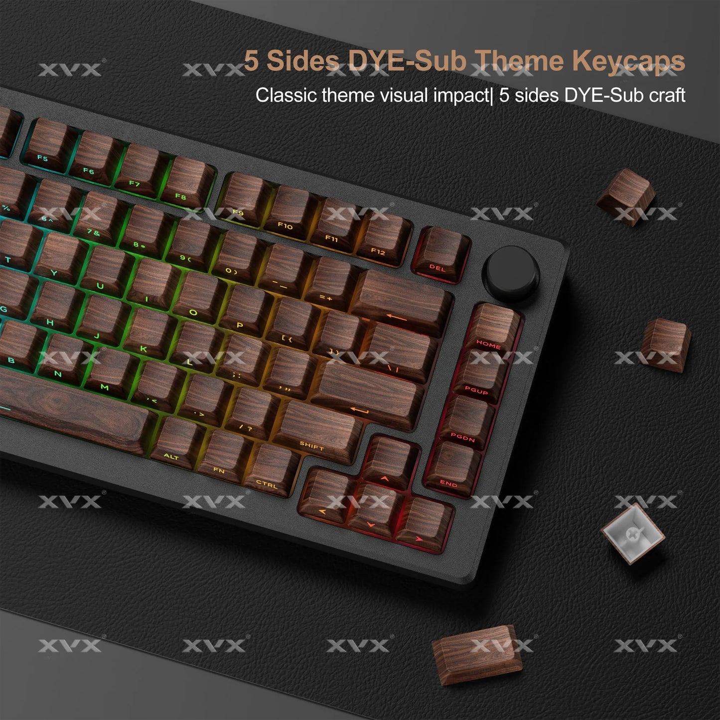 Wood Grain PBT Keycaps