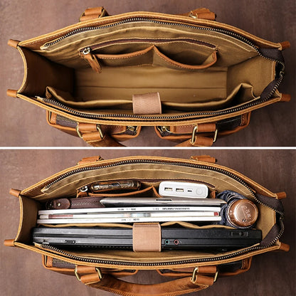 Genuine Leather Executive Briefcase