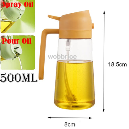 2-in-1 Oil Sprayer & Dispenser Bottle for Cooking