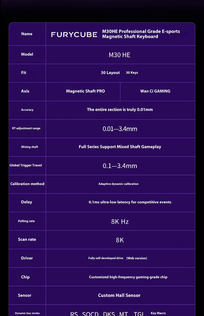 Magnetic Switch Single-Handed Mechanical Gaming Keyboard