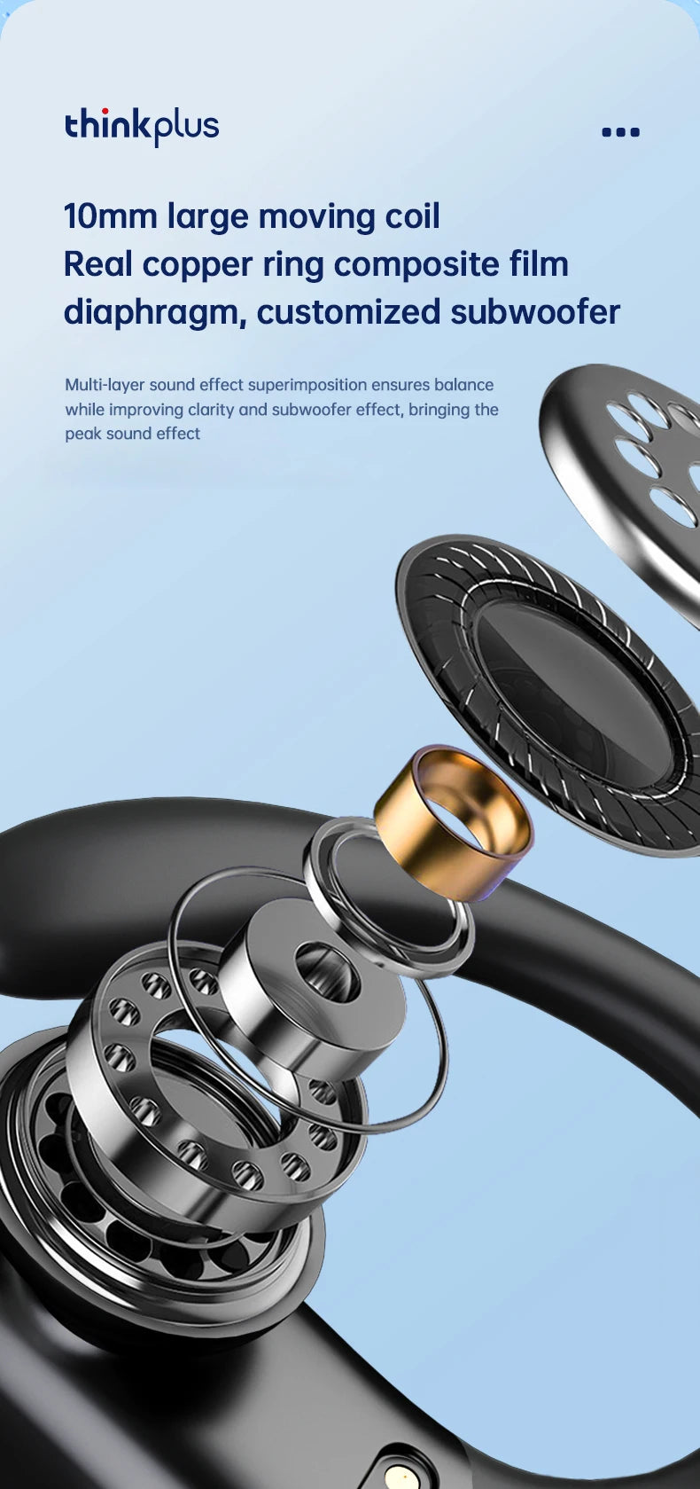 Lenovo XT80 Bluetooth 5.3 Sports Earbuds with Charging Case