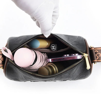 Casual Floral Embossed Leather Crossbody Shoulder Bag