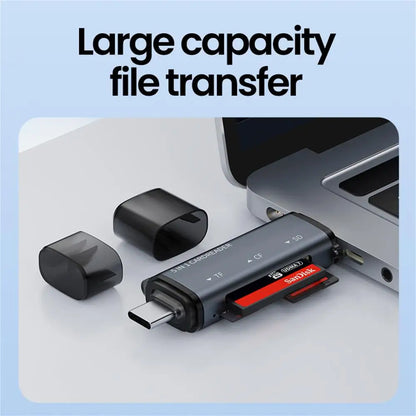 5-in-1 USB & Type-C Card Reader