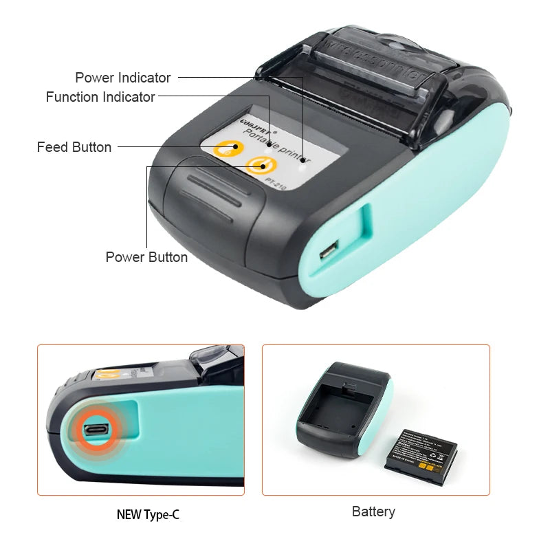 58mm Wireless Inkless POS Receipt Printer