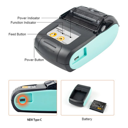 58mm Wireless Inkless POS Receipt Printer