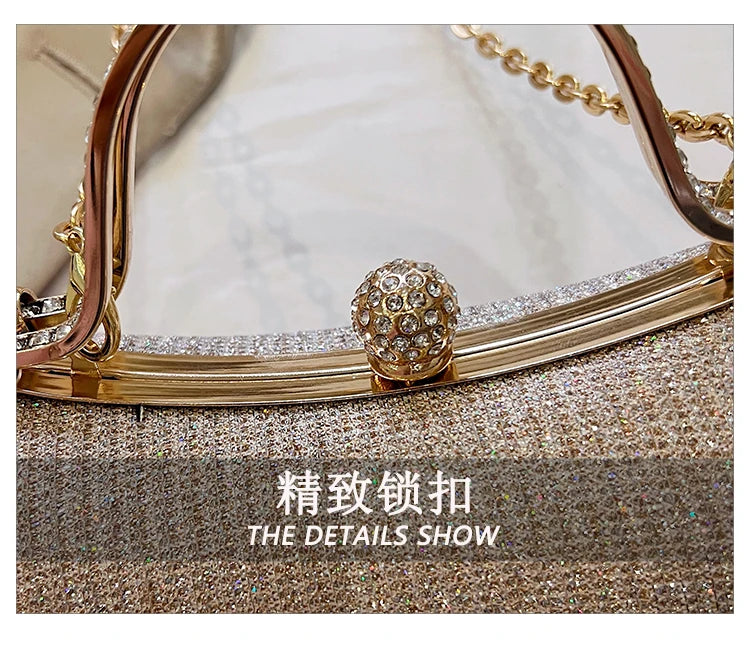 Pearl Chain Evening Shoulder Bag