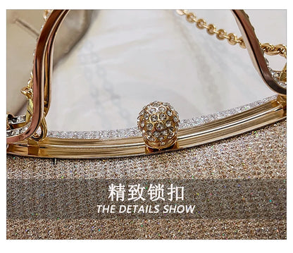 Pearl Chain Evening Shoulder Bag
