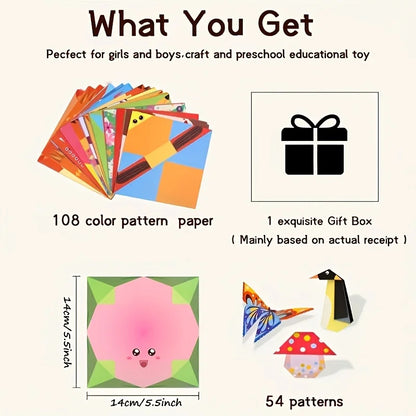 Creative Origami Paper Set with Instruction Booklet