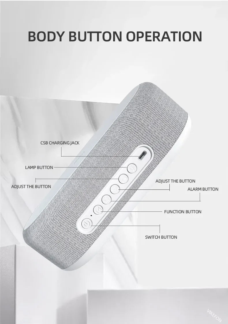 Wireless Charging Alarm Clock Station