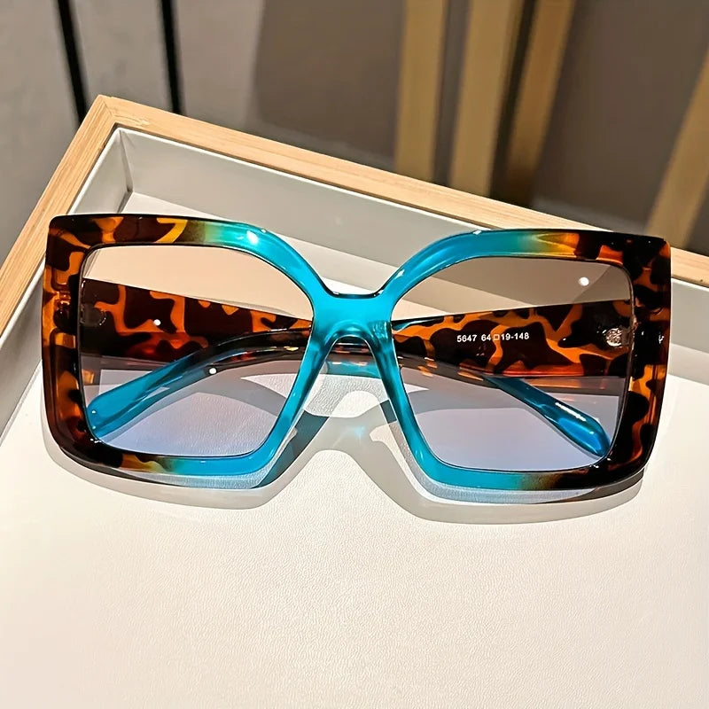 Oversized Square Sunglasses with Gradient Lenses