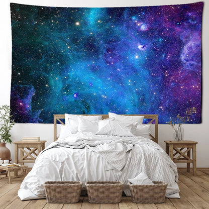 Blue Galaxy Starry Sky Wall Tapestry