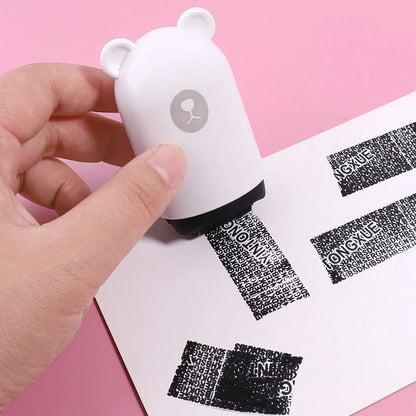 Cute Bear Privacy Roller Stamp