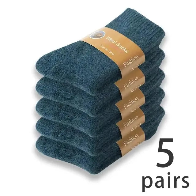 Men’s Thick Winter Wool Socks 5 Pairs