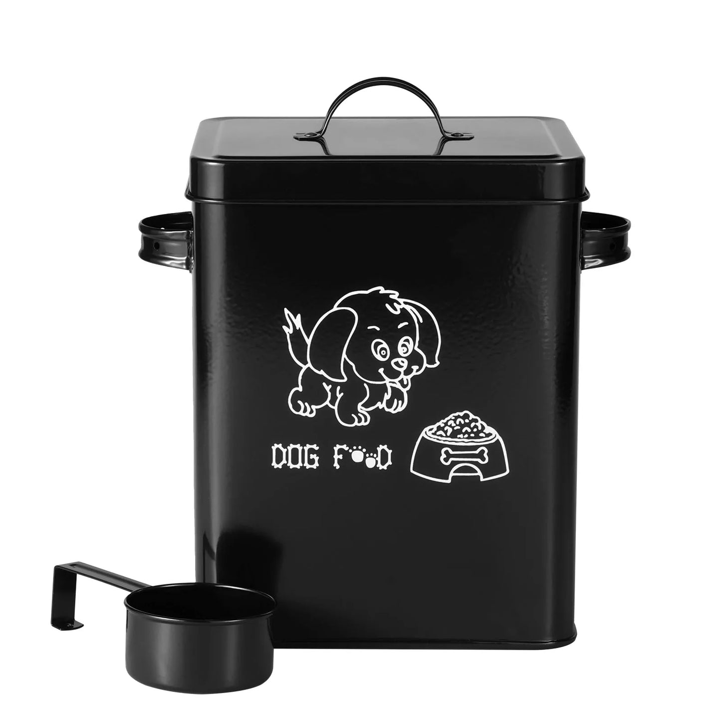 Stainless Steel Pet Food Storage Container with Lid & Scoop