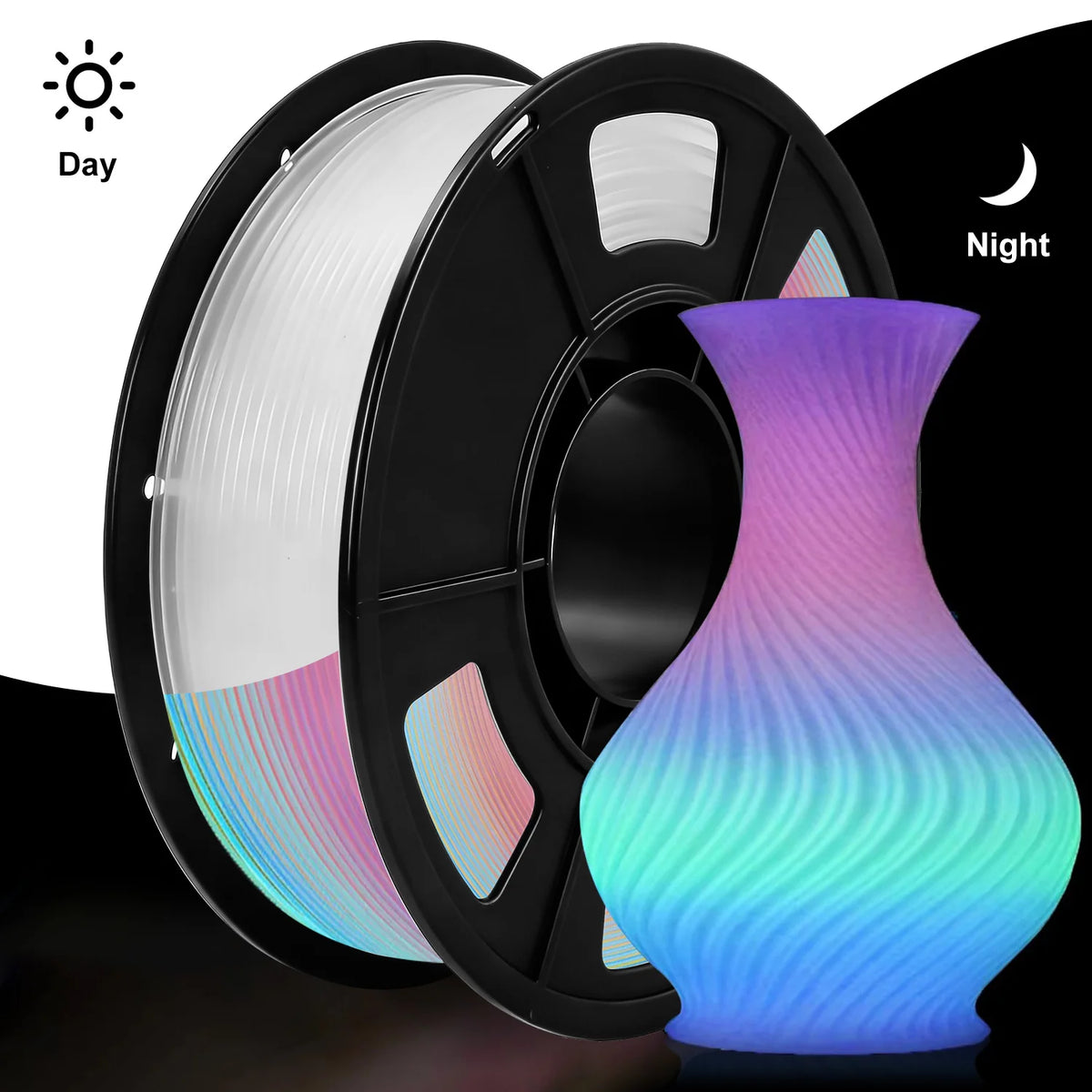 Glow-in-the-Dark PLA 3D Printer Filament Bundle