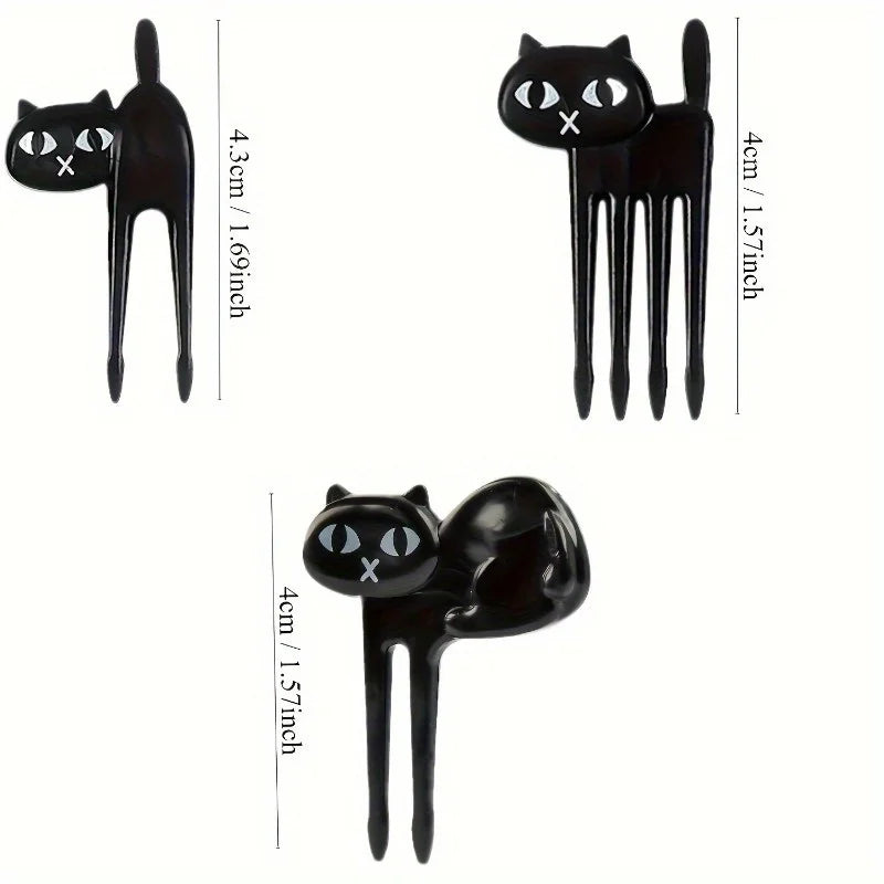 Black Cat Dessert Fork Set