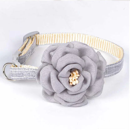 Adjustable 3D Flower Pet Collar for Cats & Small Dogs
