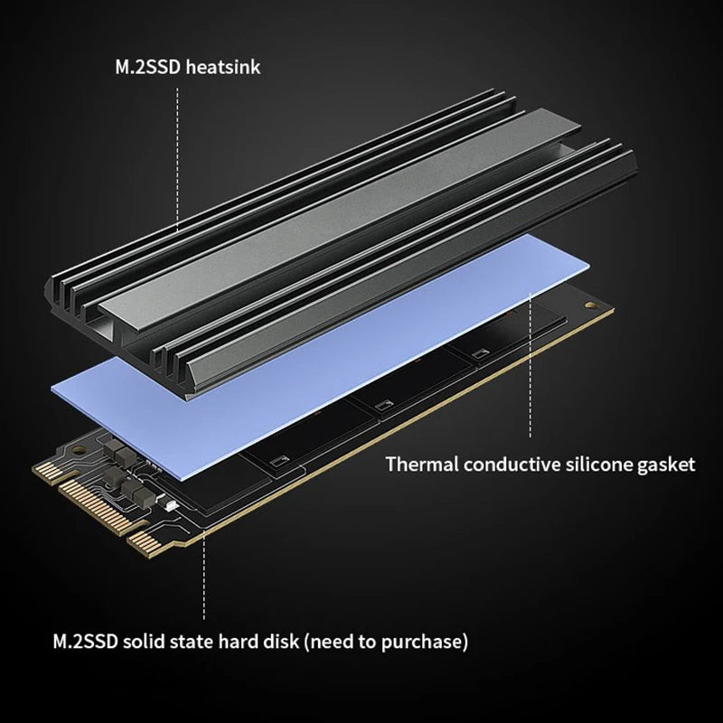 M.2 2280 SSD Aluminum Heatsink