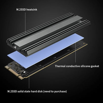 M.2 2280 SSD Aluminum Heatsink