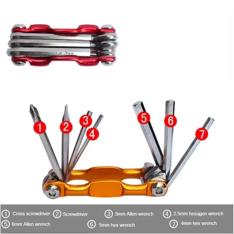 7-in-1 Folding Bicycle Multi Tool Kit
