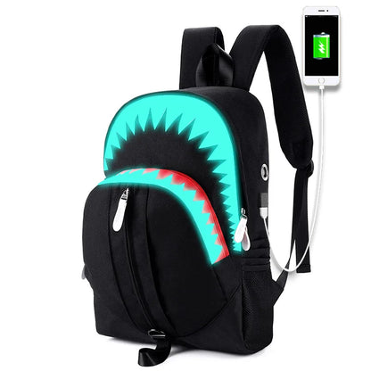 USB Charging Shark Laptop Backpack