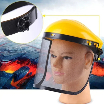 Garden Safety Helmet with Mesh Face Shield