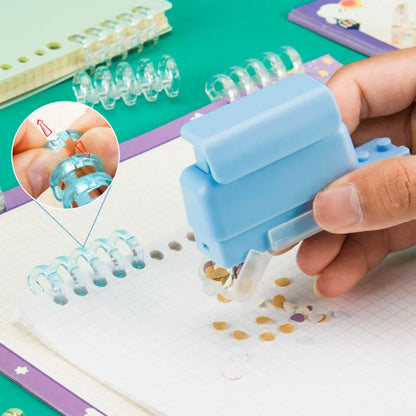 Mini 5-Hole Paper Punch for Loose-Leaf Notebooks
