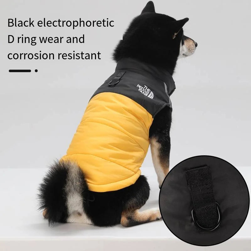 Waterproof Insulated Dog Jacket with Harness – Winter Pet Coat
