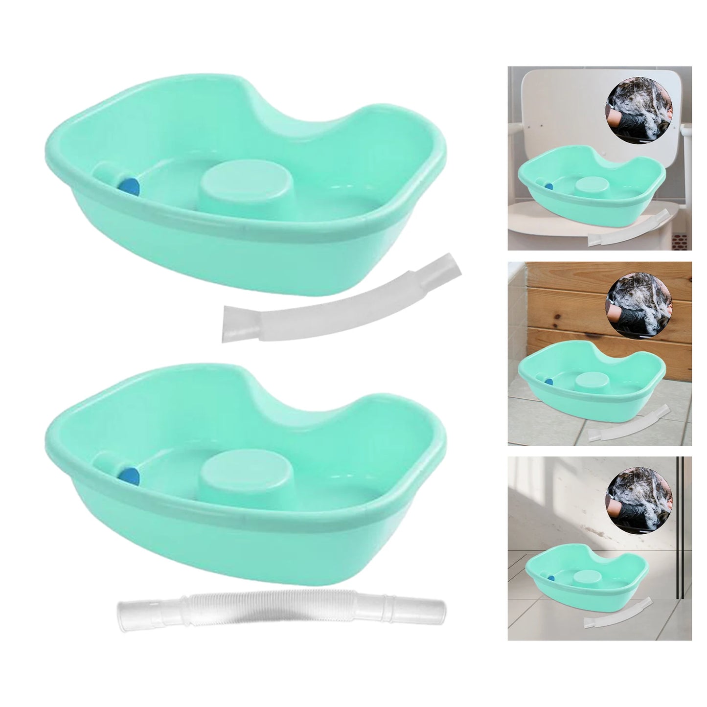 Mobile Hair Washing Basin with Drain Pipe