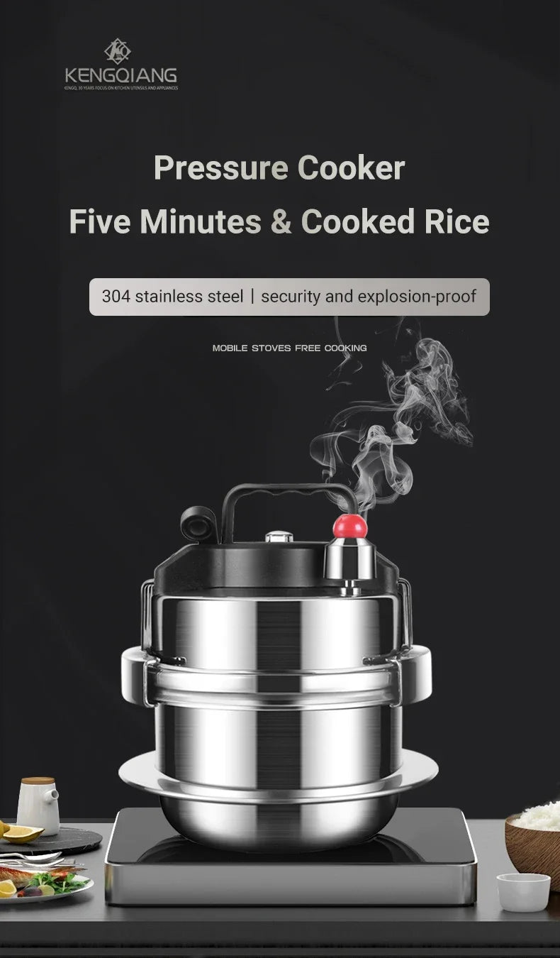 Portable Stainless Steel Pressure Cooker